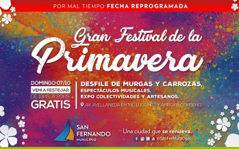 Por lluvias se reprograma el Festival de la Primavera para el domingo 7 de octubre