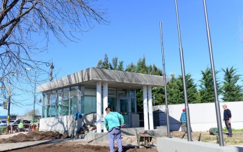 Última etapa de la construcción de la nueva posta policial en Villa Jardín
