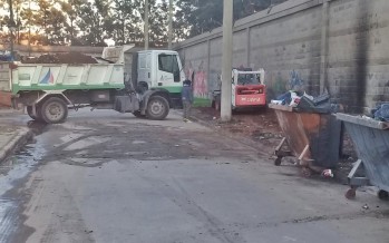 Limpieza de paredes, calles y veredas en el barrio San Jorge