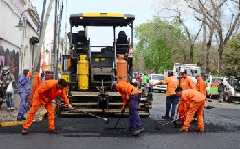 Renovación del asfalto en Avenida Libertador y Colón