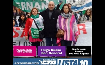 Elecciones de la CTA: se perfila como ganadora la lista encabezada por Hugo Russo, Majo Parejo y Pamela Ortiz