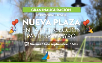 Nueva plaza en en Pasteur y Payró