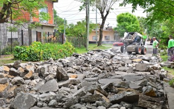 Continúa la renovación de la avenida Avellaneda