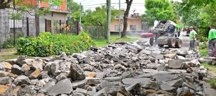 Continúa la renovación de la avenida Avellaneda