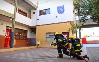 Se realizó un simulacro de incendio en el Winter Garden