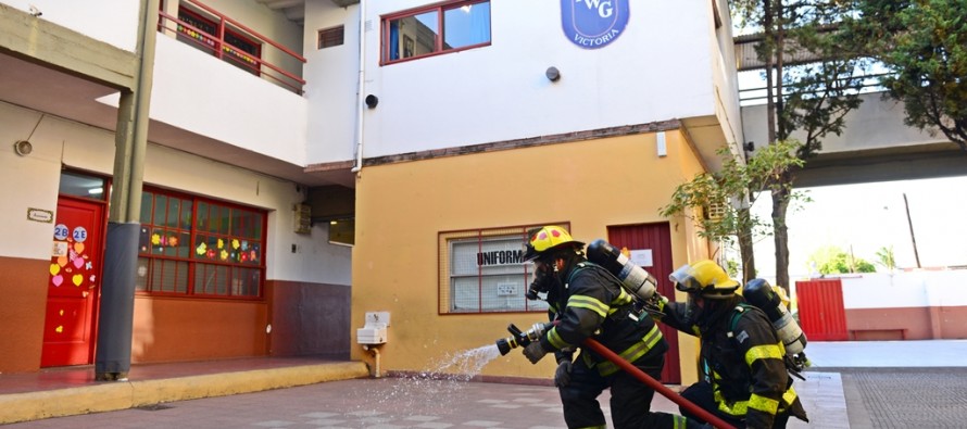 Se realizó un simulacro de incendio en el Winter Garden