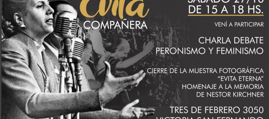 Foro de mujeres “Evita compañera”: muestra fotográfica de la vida y obra de Eva Perón, charlas y debate
