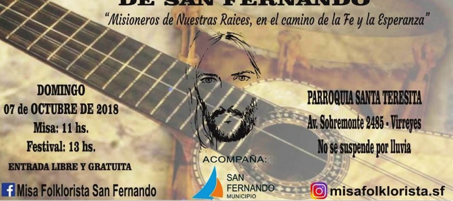 Llega la 26° Misa del Folklorista de San Fernando a la Parroquia Santa Teresita con el show de La Callejera