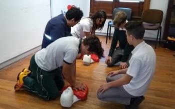 Se realizó un taller de RCP para alumnos del Colegio San Fernando