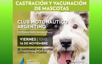 El quirófano móvil de Zoonosis estará este viernes en el Club Motonáutico