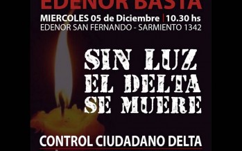 Vecinos del Delta se movilizarán a la oficina de Edenor ante reiterados cortes de luz