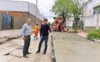 Avanza la obra de pavimentación de la calle Rivadavia
