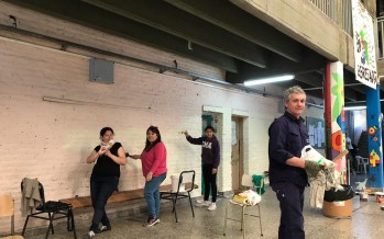 Se realizó una jornada solidaria para pintar la Escuela Media N° 2