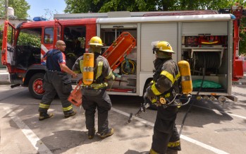 Se realizaron simulacros de incendio en dependencias educativas municipales