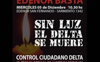 Vecinos del Delta se movilizarán a la oficina de Edenor