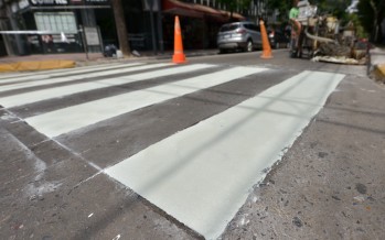 Trabajos de pintura vial en el casco histórico de nuestra ciudad
