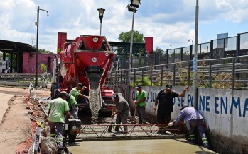Pavimentación de un nuevo tramo de la calle Brandsen