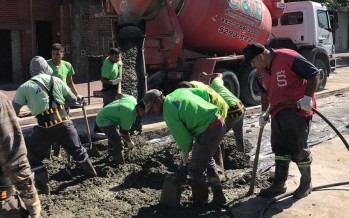 Renovación del pavimento en Avellaneda y Málaga