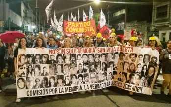 Se realizó el acto en plaza Canal y la marcha hacia Astarsa por el Día de la Memoria