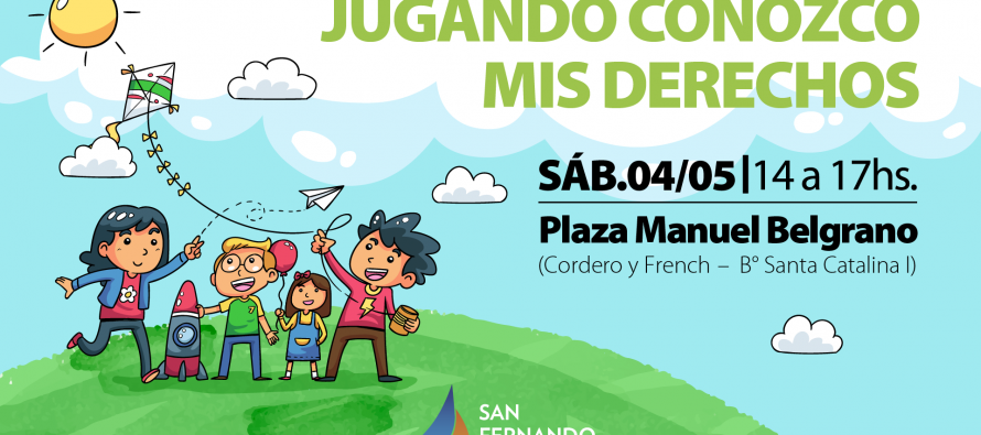 Este sábado llega Jugando Conozco mis Derechos a la Plaza Manuel Belgrano