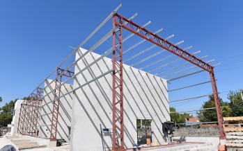 Avanza la construcción del nuevo Centro de Servicios y Obras Públicas en Maipú y Alcorta
