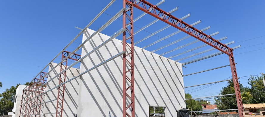 Avanza la construcción del nuevo Centro de Servicios y Obras Públicas en Maipú y Alcorta