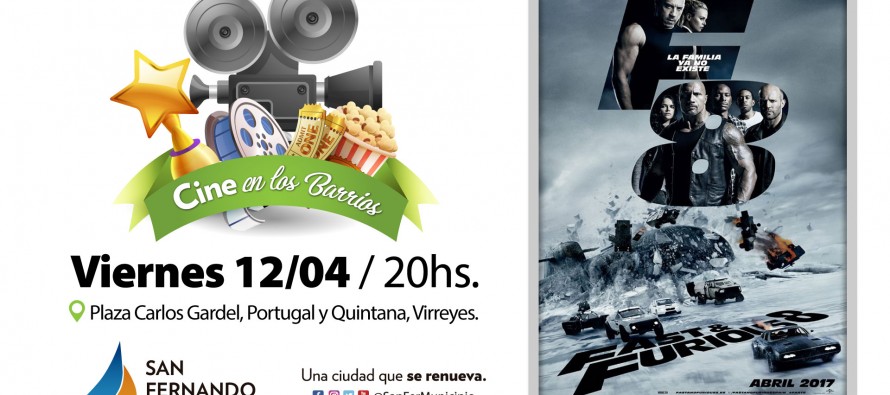 Cine en los barrios: ‘Rápidos y Furiosos 8’ se proyectará gratis en la Plaza Carlos Gardel