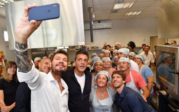 Marcelo Tinelli y Sergio Massa visitaron la Escuela Municipal de Oficios junto a Juan Andreotti