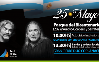 El Dúo Coplanacu se presenta en el Parque del Bicentenario para celebrar el 25 de Mayo