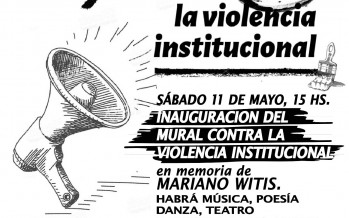 Mural contra la violencia institucional en memoria de Mariano Witis