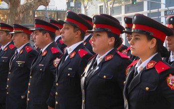 En la Plaza Mitre se realizó un homenaje a los Bomberos Voluntarios en su día