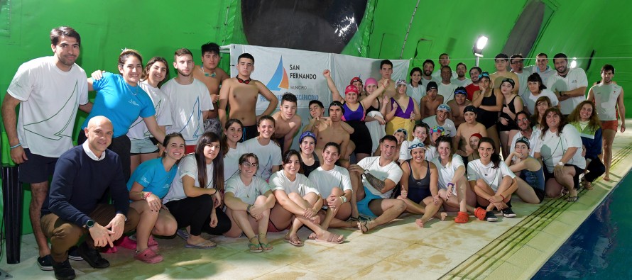 Se realizó un torneo inclusivo de natación Inclusivo en el Poli N° 8