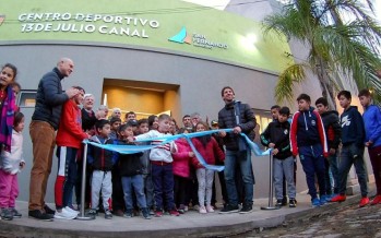 Se inauguraron las obras del Centro Deportivo 13 de Julio Canal