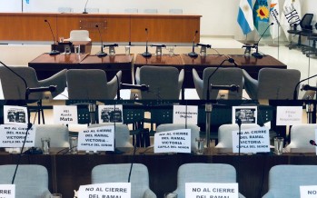 Protesta de los trabajadores del ramal Victoria – Capilla del Señor por la suspensión del servicio