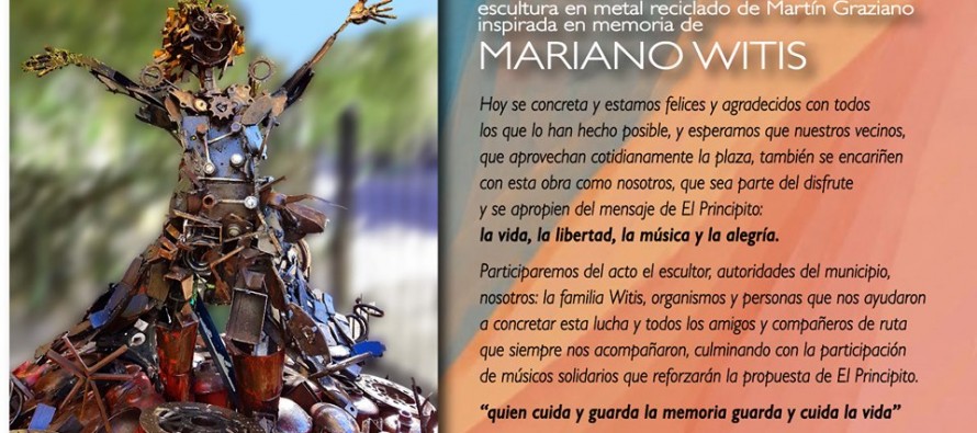 Se colocará una escultura en Martínez en homenaje a Mariano Witis