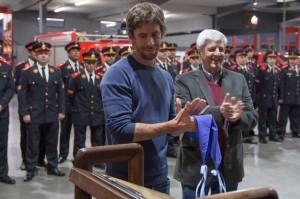 Juan y Luis en el II aniversario de los bomberos