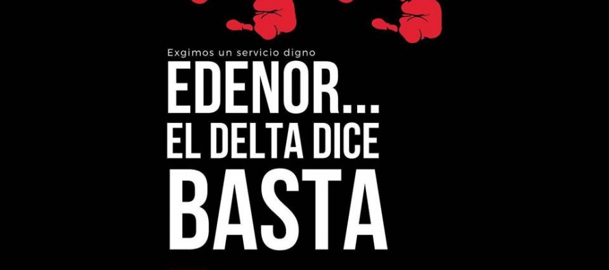 Los vecinos del delta, cansados de los cortes de luz, se manifestarán frente a Edenor