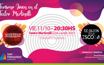 Turismo Joven: se presentarán “De Quién es la Escoba” y “Miserere” en el Teatro Martinelli
