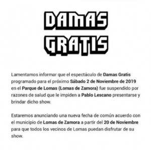 Comunicado Pablo Lescano