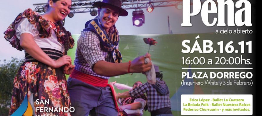 Peña a cielo abierto en Plaza Dorrego