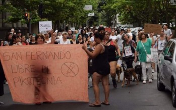 Se realizó la Perrocaminata en Plaza Mitre por una ciudad libre de pirotecnia