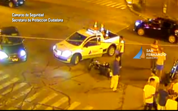 Las cámaras permitieron brindar asistencia en un fuerte choque en Avellaneda y Arroyo Cordero