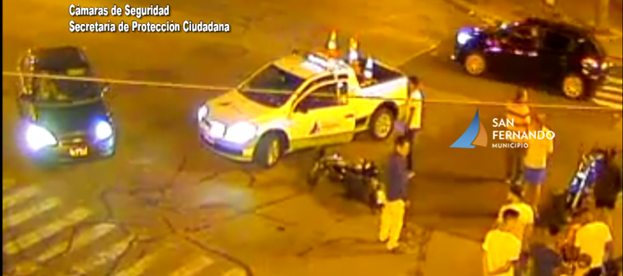 Las cámaras permitieron brindar asistencia en un fuerte choque en Avellaneda y Arroyo Cordero