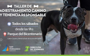 Comienza el Taller de Tenencia Responsable y Adiestramiento de Perros en el Parque del Bicentenario