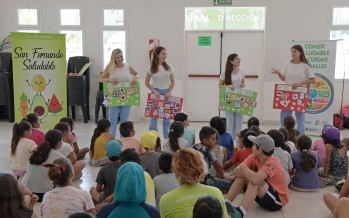 Charla para los más chicos sobre hábitos alimentarios saludables en el Poli 7
