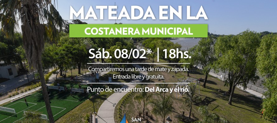 Mateada y actividades culturales en la Costanera Pública Municipal