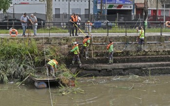 Tareas de limpieza y desmalezamiento en el Canal