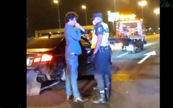 Detienen a un conductor que en plena cuarentena manejaba ebrio y con una rueda pinchada