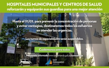 Hospitales y centros de salud de nuestra ciudad atenderán solo urgencias