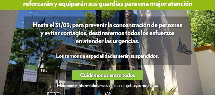 Hospitales y centros de salud de nuestra ciudad atenderán solo urgencias